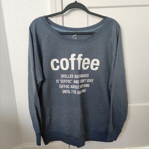 Coffee Spelled Backwards Funny Long Sleeve Shirt